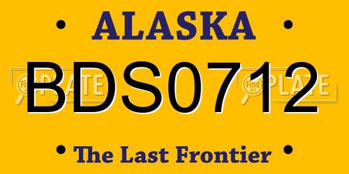 BDS0712 Alaska License Plate
