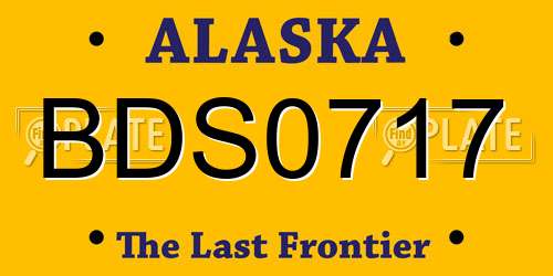 BDS0717 Alaska License Plate