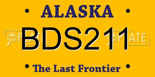 BDS211 Alaska License Plate
