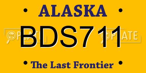 BDS711 Alaska License Plate
