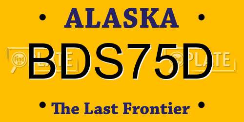 BDS75D Alaska License Plate