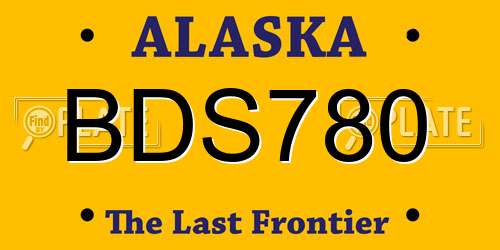 BDS780 Alaska License Plate