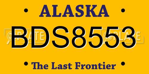 BDS8553 Alaska License Plate