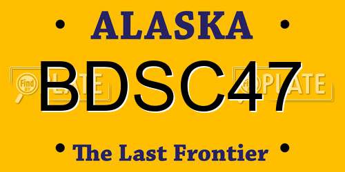 BDSC47 Alaska License Plate