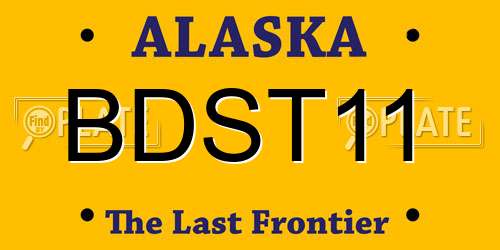 BDST11 Alaska License Plate