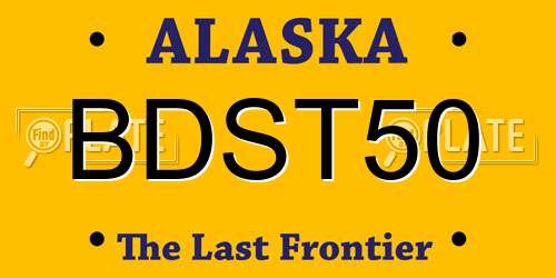 BDST50 Alaska License Plate