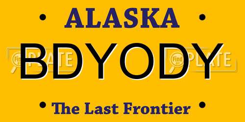 BDYODY Alaska License Plate
