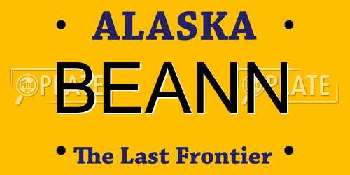 BEANN Alaska License Plate