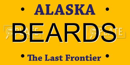 BEARDS Alaska License Plate
