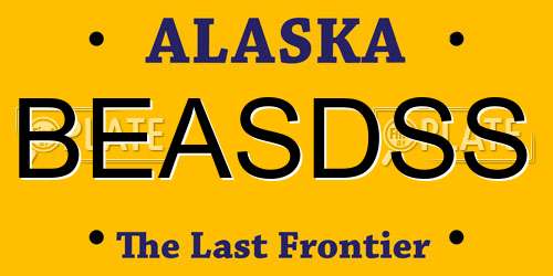 BEASDSS Alaska License Plate