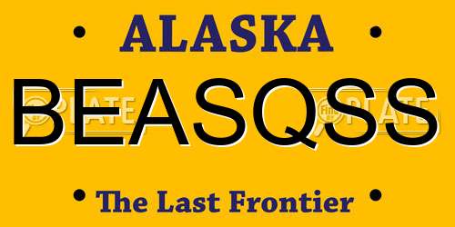 BEASQSS Alaska License Plate