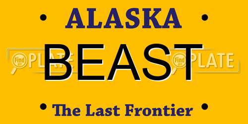 BEAST Alaska License Plate