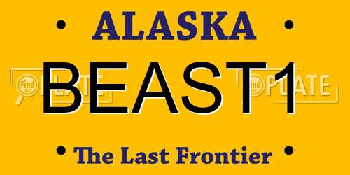 BEAST1 Alaska License Plate