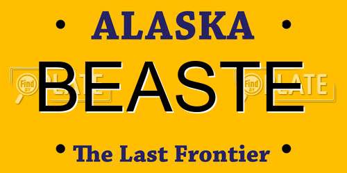 BEASTE Alaska License Plate