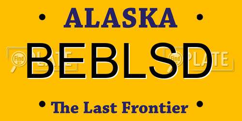 BEBLSD Alaska License Plate