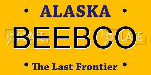 BEEBCO Alaska License Plate
