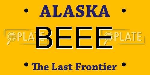 BEEE Alaska License Plate