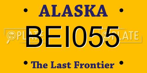 BEI055 Alaska License Plate