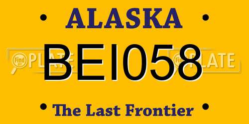 BEI058 Alaska License Plate