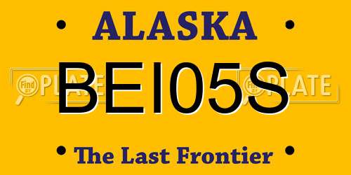 BEI05S Alaska License Plate