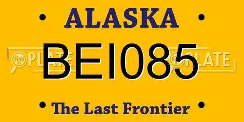 BEI085 Alaska License Plate