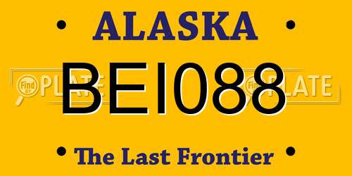 BEI088 Alaska License Plate