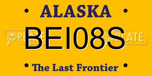 BEI08S Alaska License Plate