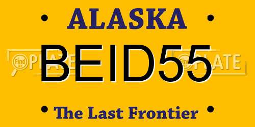 BEID55 Alaska License Plate