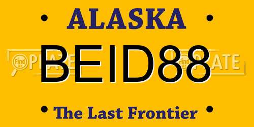 BEID88 Alaska License Plate