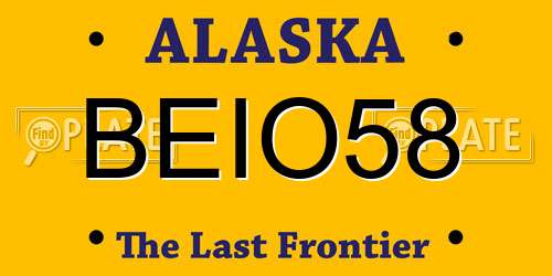 BEIO58 Alaska License Plate