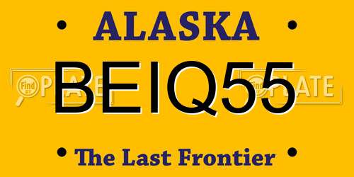 BEIQ55 Alaska License Plate