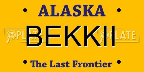 BEKKII Alaska License Plate