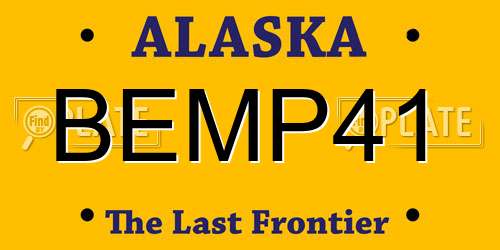 BEMP41 Alaska License Plate