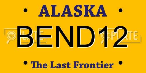 BEND12 Alaska License Plate