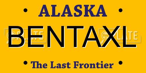BENTAXL Alaska License Plate