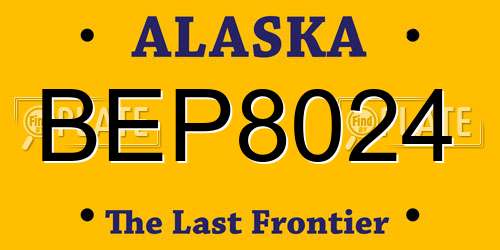 BEP8024 Alaska License Plate