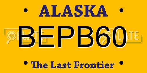 BEPB60 Alaska License Plate