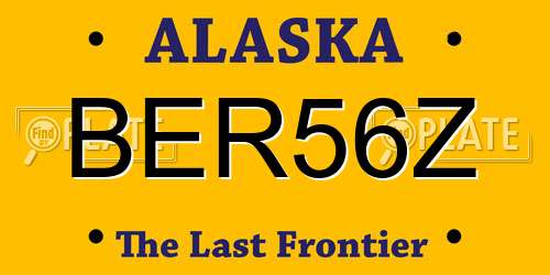 BER56Z Alaska License Plate