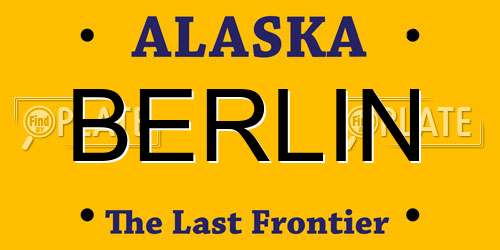 BERLIN Alaska License Plate