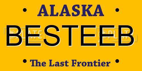 BESTEEB Alaska License Plate