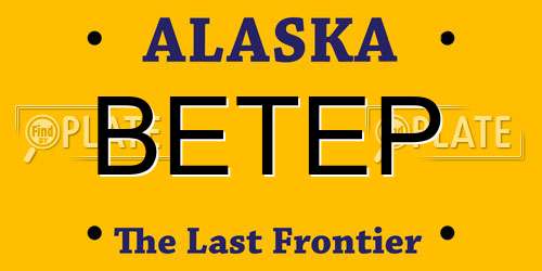 BETEP Alaska License Plate