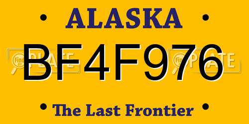 BF4F976 Alaska License Plate