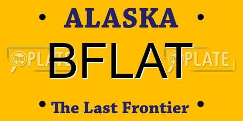 BFLAT Alaska License Plate