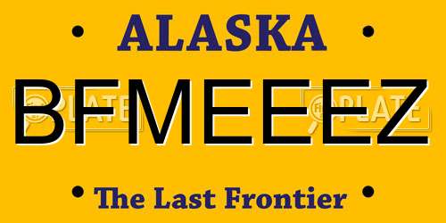 BFMEEEZ Alaska License Plate