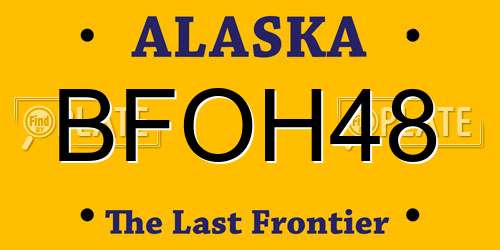 BFOH48 Alaska License Plate