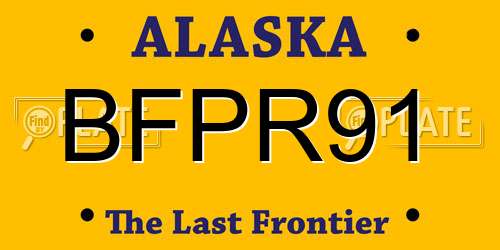 BFPR91 Alaska License Plate