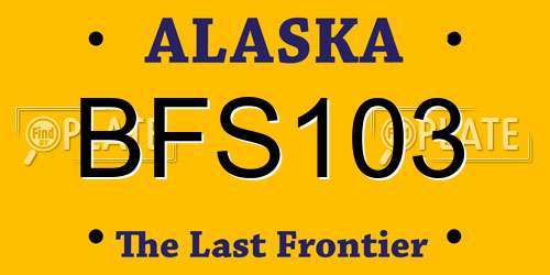 BFS103 Alaska License Plate