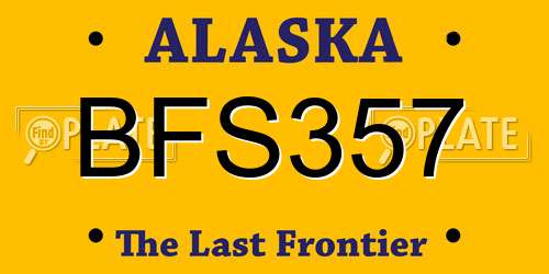 BFS357 Alaska License Plate