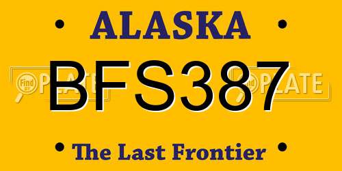 BFS387 Alaska License Plate