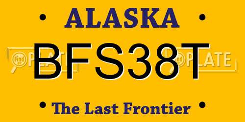 BFS38T Alaska License Plate